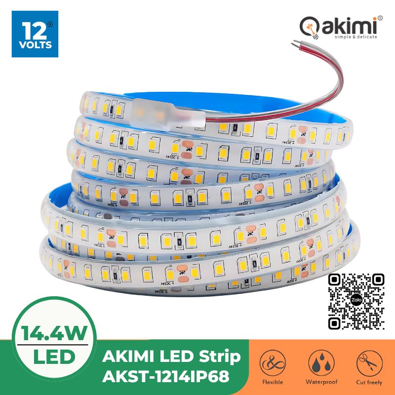 Led dây DC 12V IP68 14.4W/m (Cuộn 5m - dùng ngoài trời) | AKST-1214IP68